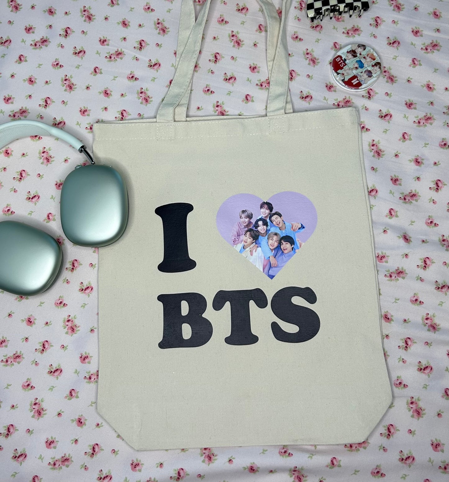 I love BTS tote bag
