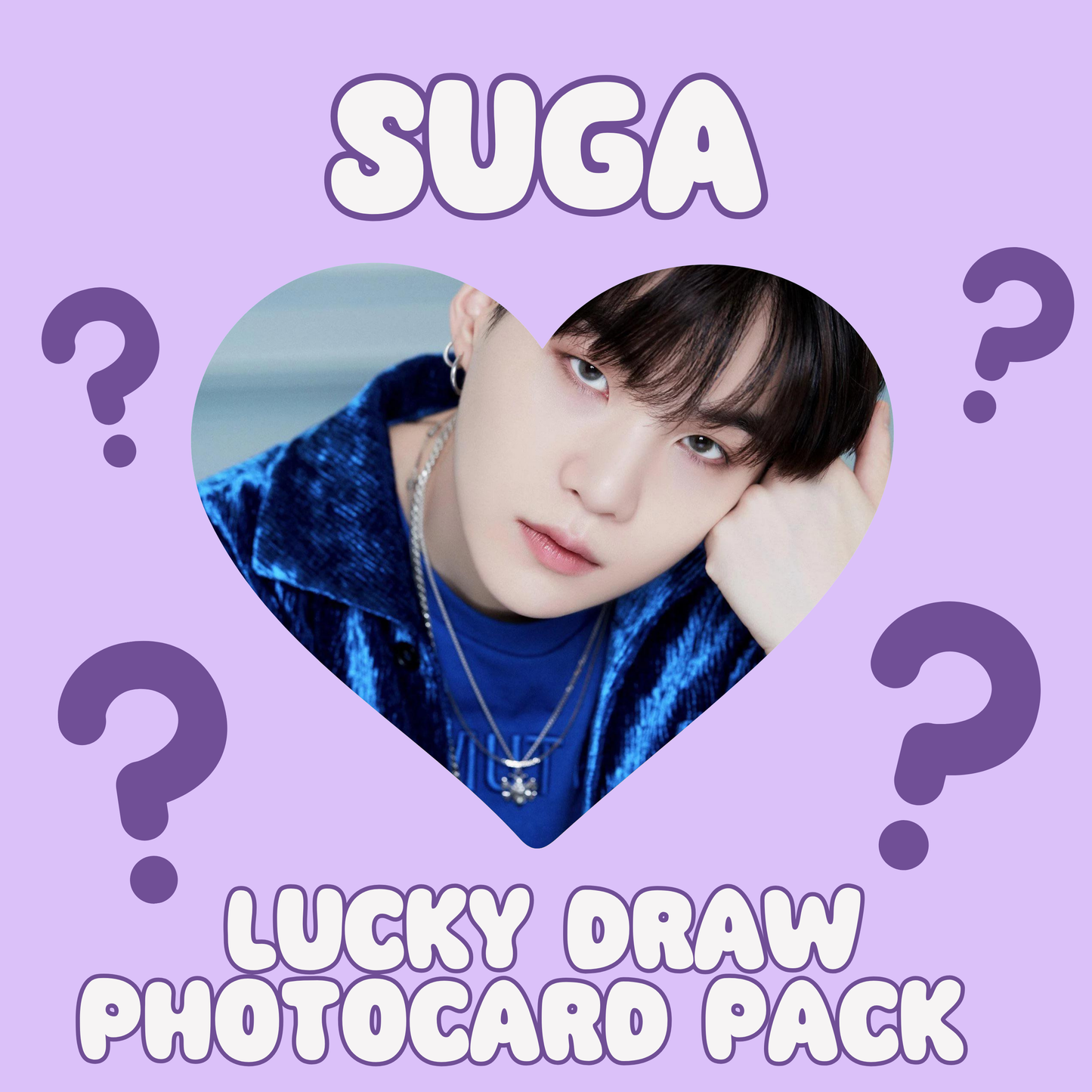 Suga lucky draw photocard pack