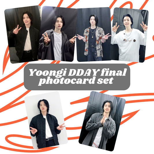 Yoongi DDAY final photocard set