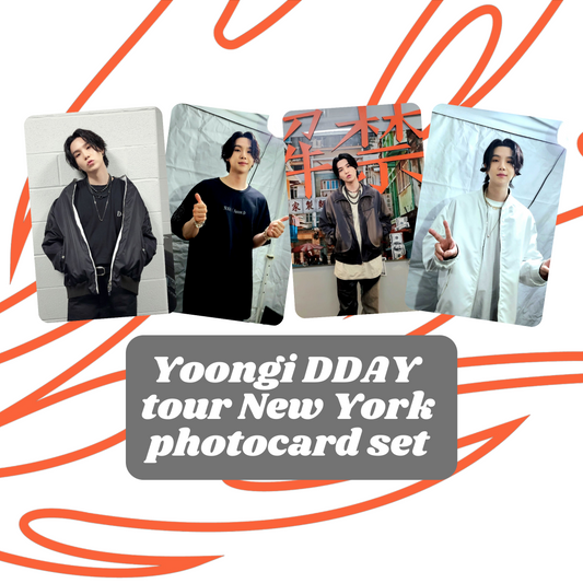 Yoongi DDay Belmont Park New York photocard set
