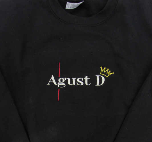 Agust D embroidered crewneck sweatshirt