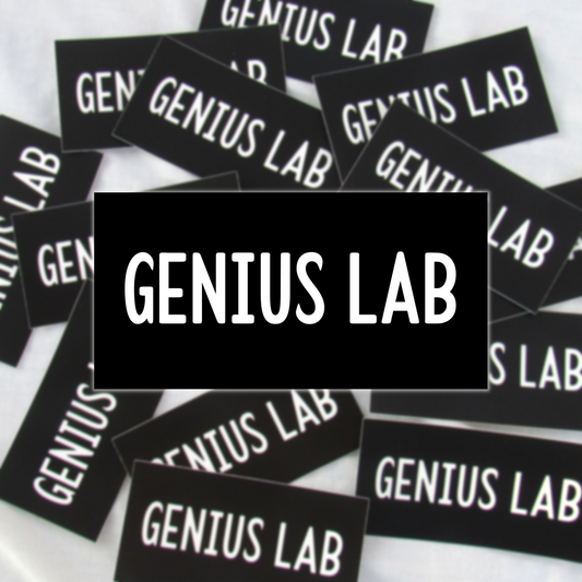 Genius lab sticker