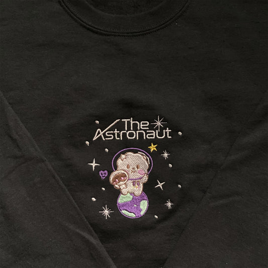 Jin astronaut embroidered crewneck sweatshirt