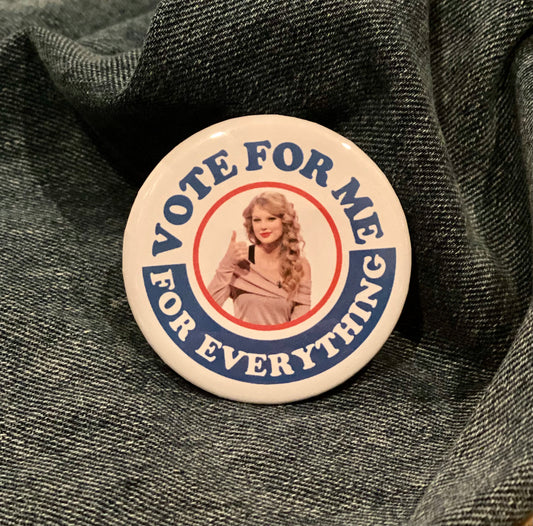 vote for me button pin